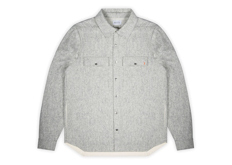 Beautiful Struggles Wool Oversized Fit Overshirt Grey Melange