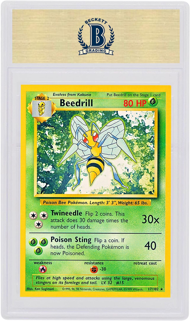Beedrill 1999 Pokemon TCG Base Set #17/102 (PSA or BGS Graded)