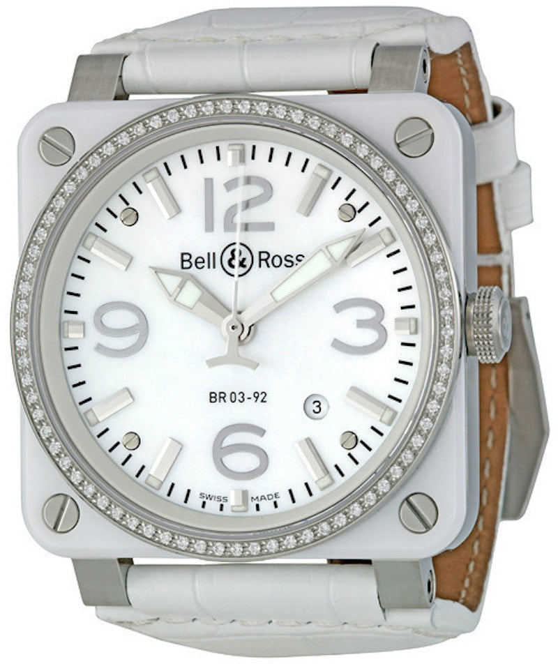Bell and Ross Aviation BR0392-WH-C/SCA