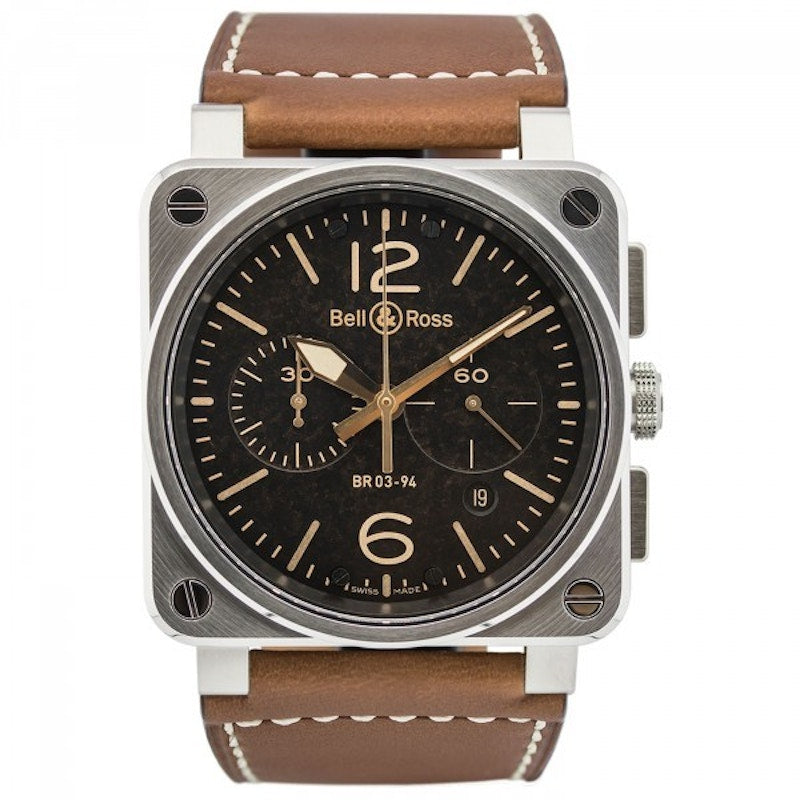 Bell and Ross Aviation BR0394-ST-G-HE/SCA