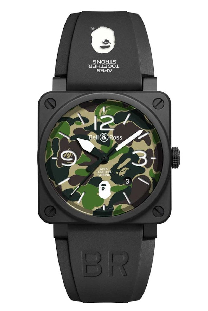 Bell and Ross BAPE Green Camo BR03-92