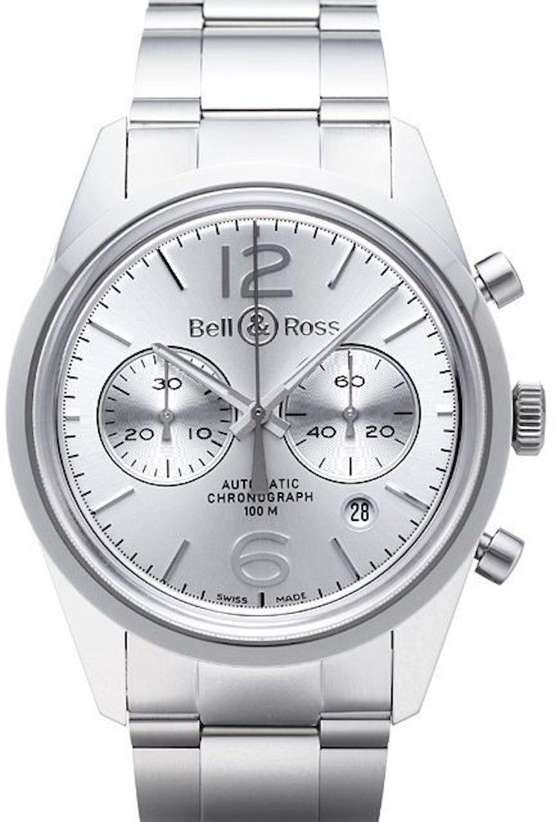 Bell and Ross Vintage Officer BRG126-WH-ST/SST