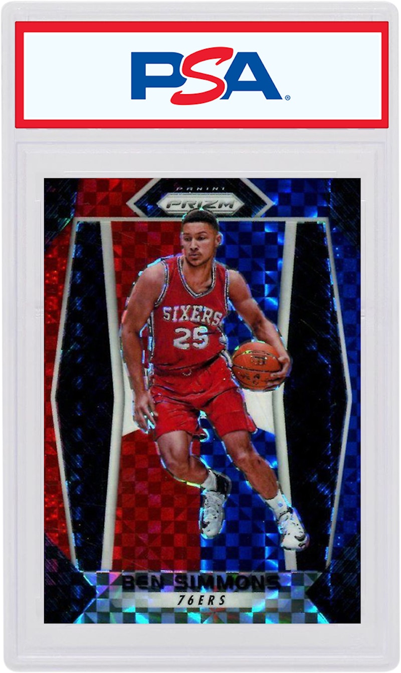 Ben Simmons 2017 Panini Prizm Rookie Red/White/Blue #9 (PSA or BGS Graded)
