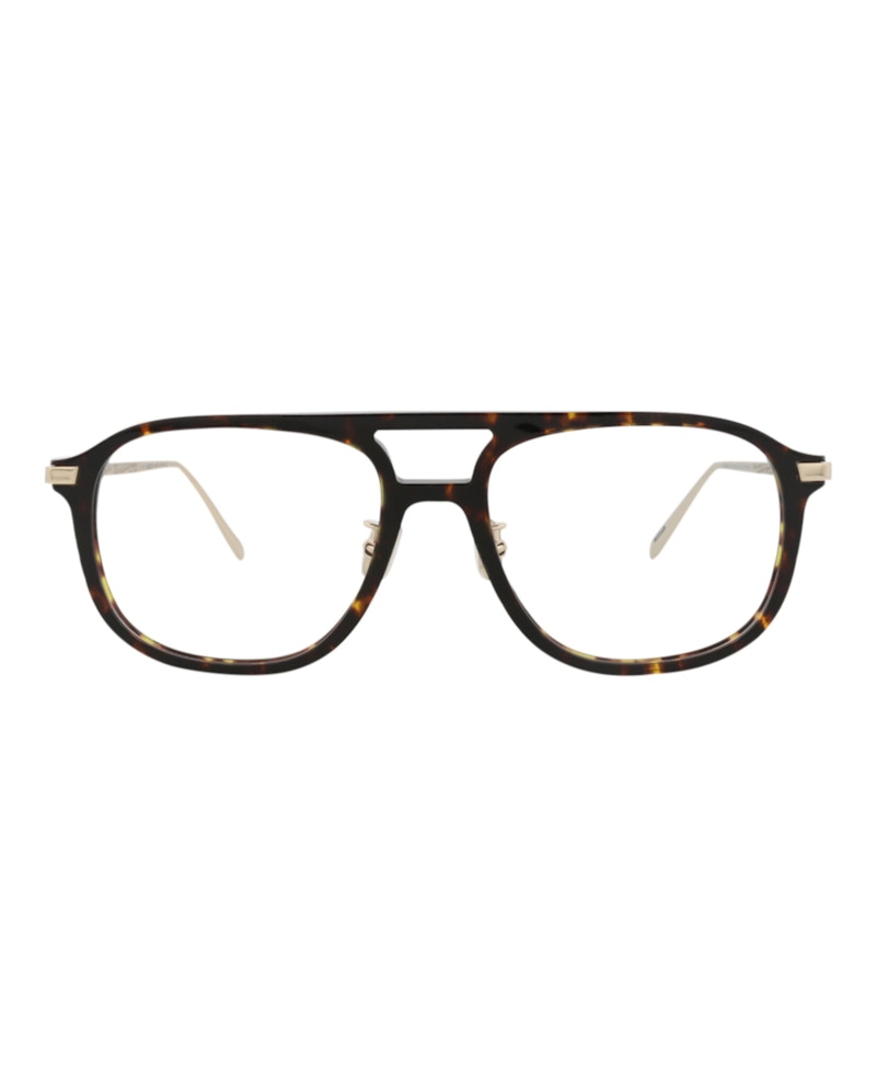 Berluti Aviator-Frame Acetate Optical Frames Havana Silver Transparent (BL50006U-55-052)