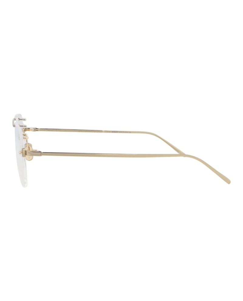 Berluti Aviator-Frame Titanium Optical Frames Gold Gold Transparent (BL50017U-58-032)