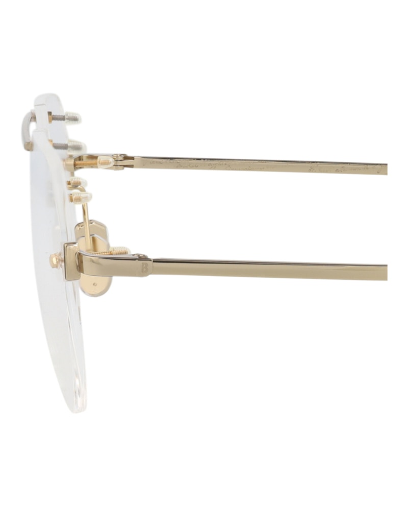 Berluti Aviator-Frame Titanium Optical Frames Gold Gold Transparent (BL50017U-58-032)