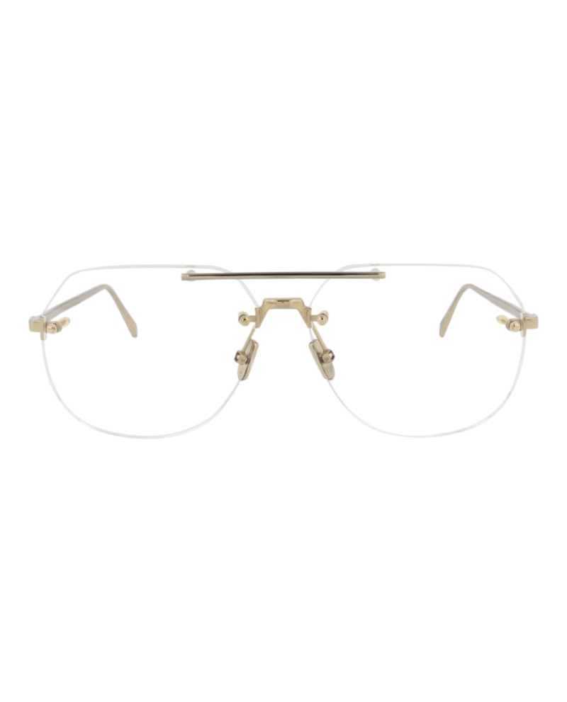Berluti Aviator-Frame Titanium Optical Frames Gold Gold Transparent (BL50017U-58-032)