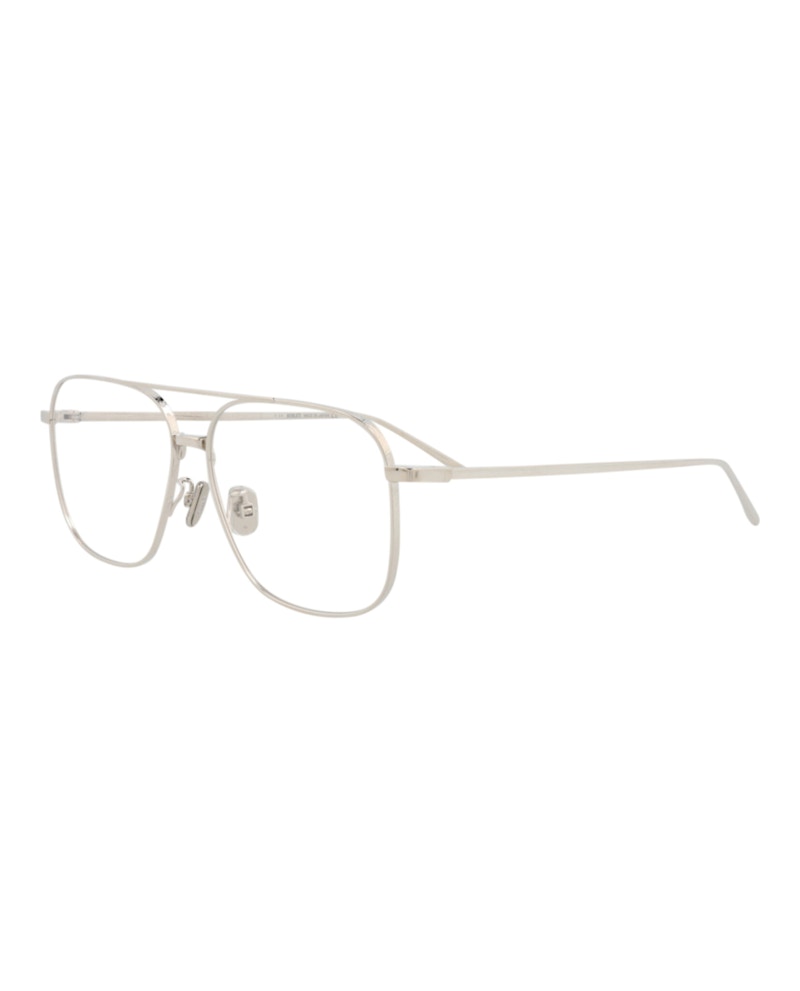 Berluti Aviator-Frame Titanium Optical Frames Palladium Palladium Transparent (BL50012U-56-016)