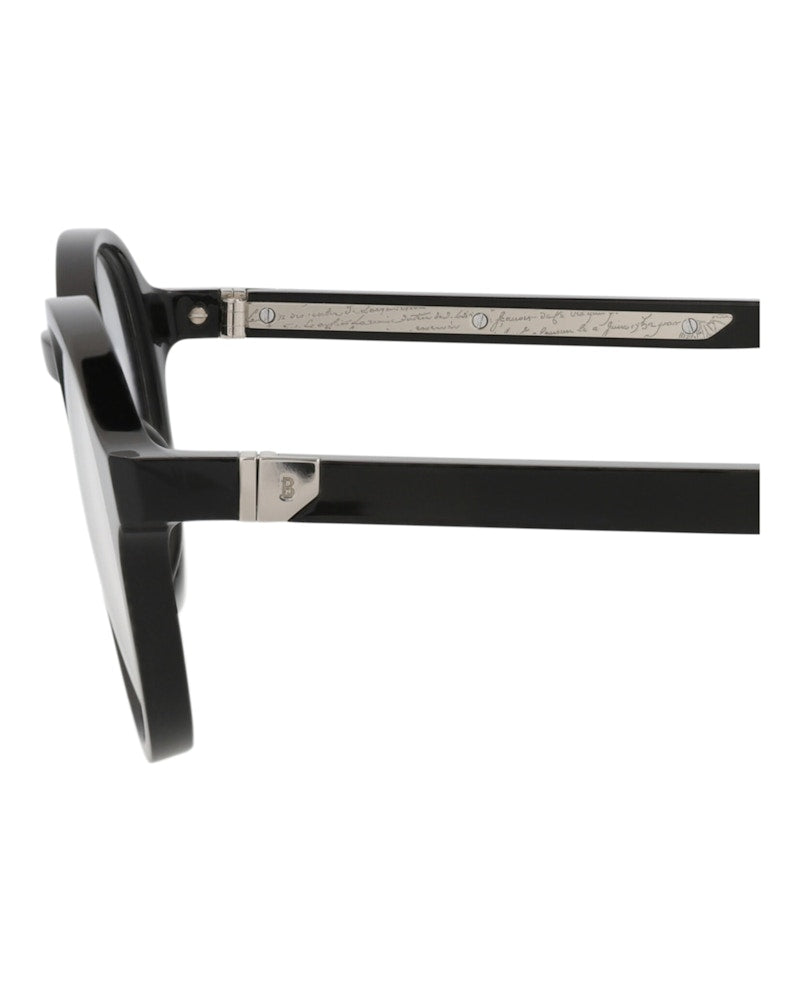 Berluti Round-Frame Acetate Optical Frames Black Black Transparent (BL50001I-50-001)