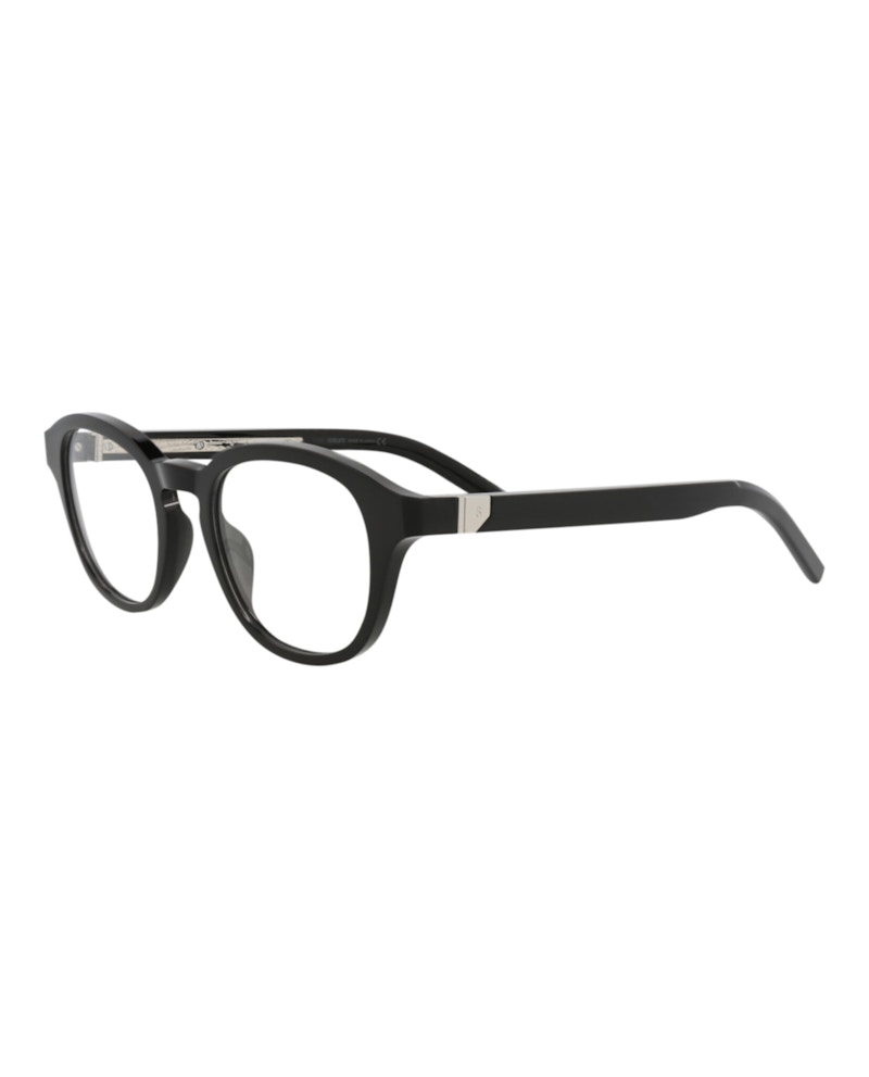 Berluti Round-Frame Acetate Optical Frames Black Black Transparent (BL50005I-50-001)