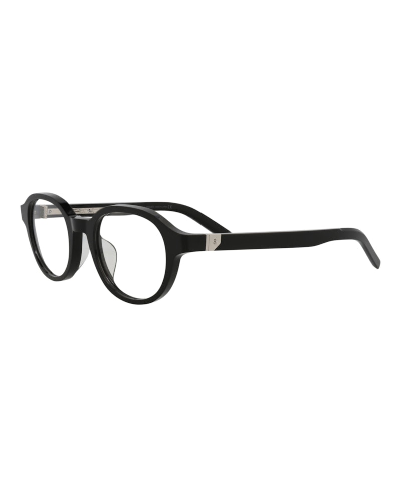 Berluti Round-Frame Acetate Optical Frames Black Black Transparent (BL50020U-49-001)