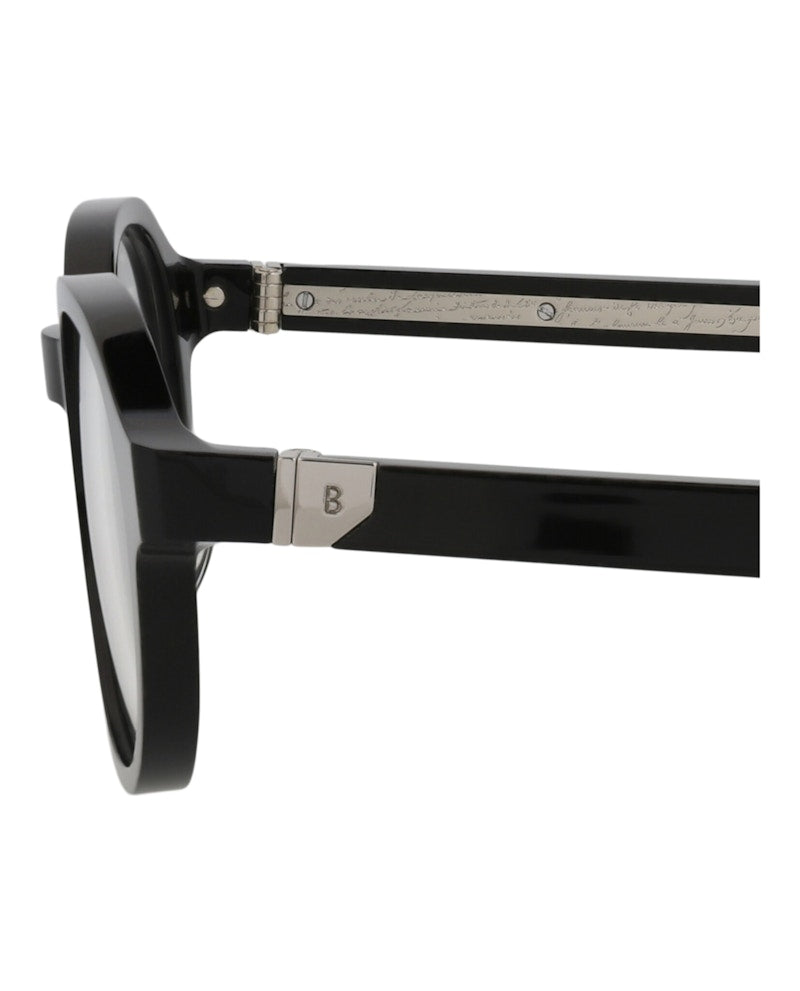 Berluti Round-Frame Acetate Optical Frames Black Black Transparent (BL50020U-49-001)