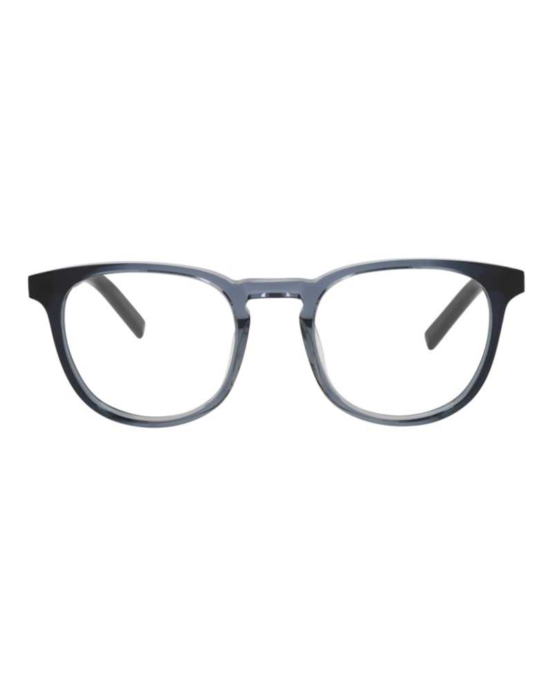Berluti Round-Frame Acetate Optical Frames Blue Black Transparent (BL50002I-51-086)