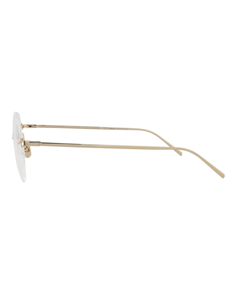 Berluti Round-Frame Acetate Optical Frames Gold Gold Transparent (BL50010U-54-032)