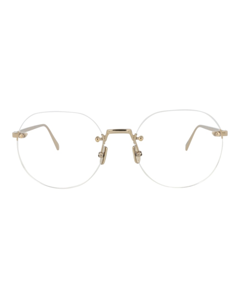 Berluti Round-Frame Acetate Optical Frames Gold Gold Transparent (BL50010U-54-032)