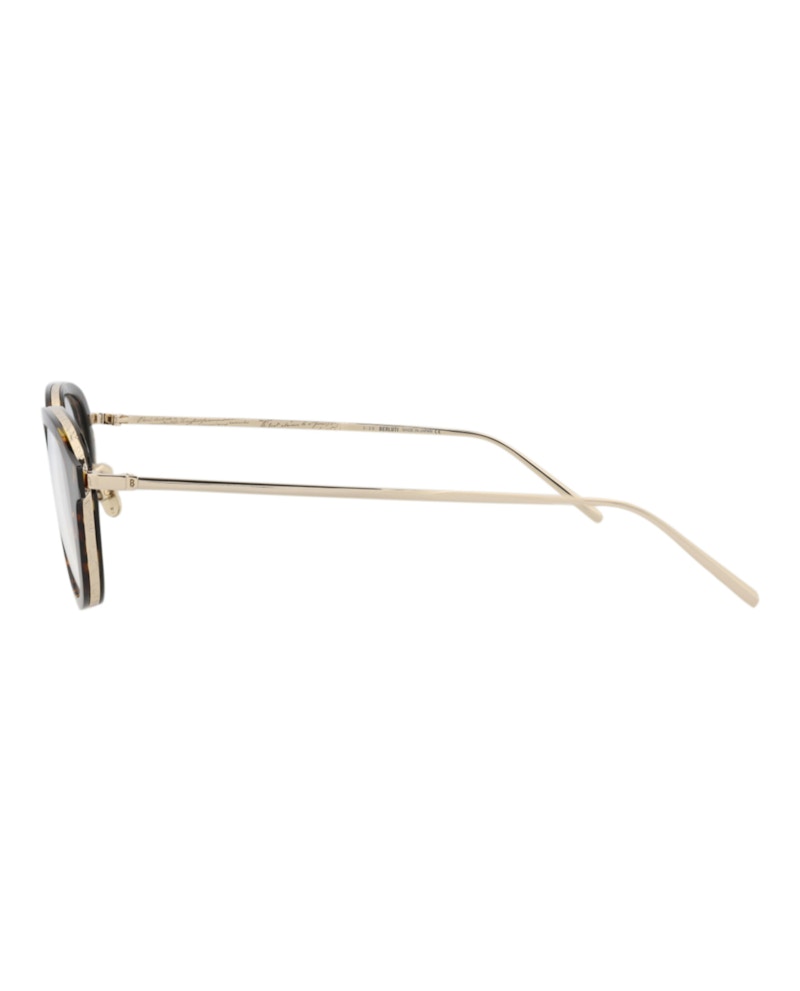 Berluti Round-Frame Acetate Optical Frames Havana Gold Transparent (BL50016U-51-052)