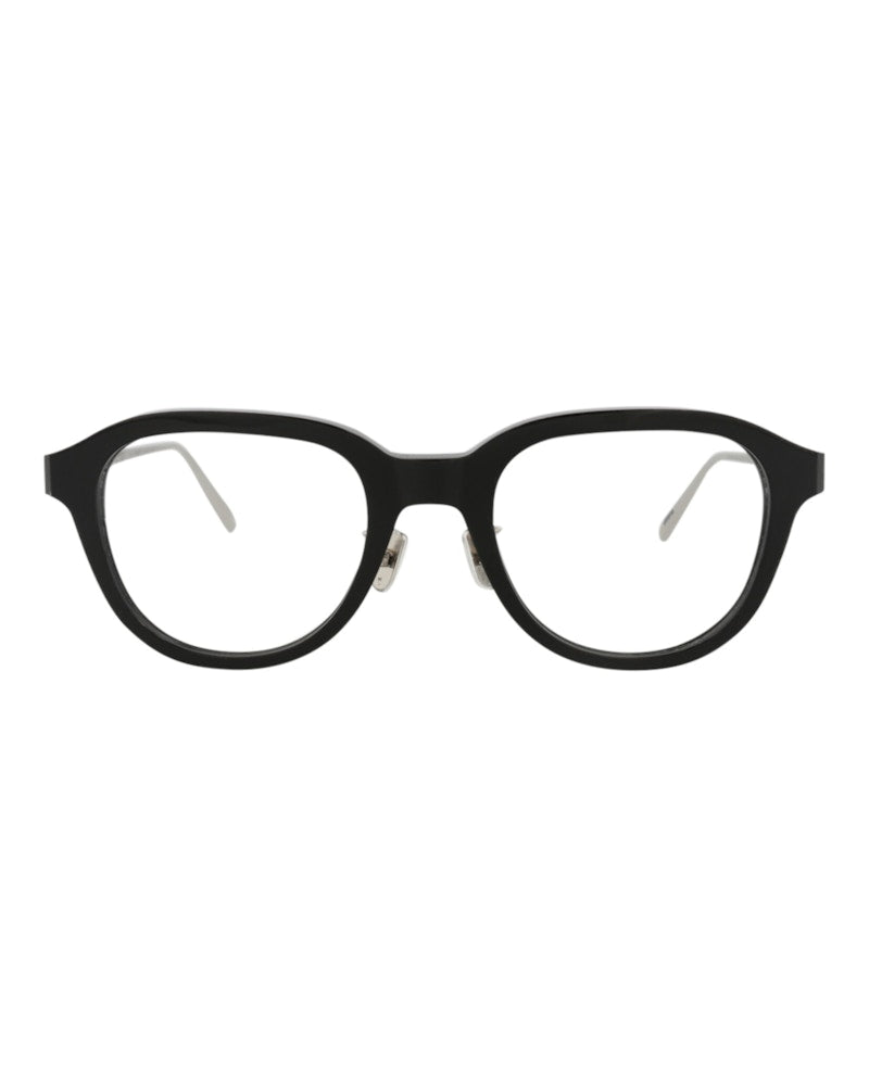 Berluti Round-Frame Titanium Optical Frames Black Silver Transparent (BL50014U-51-001)