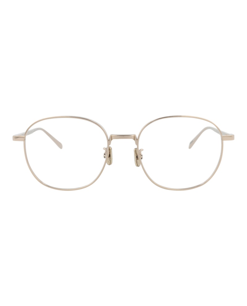 Berluti Round-Frame Titanium Optical Frames Gold Gold Transparent (BL50011U-52-032)