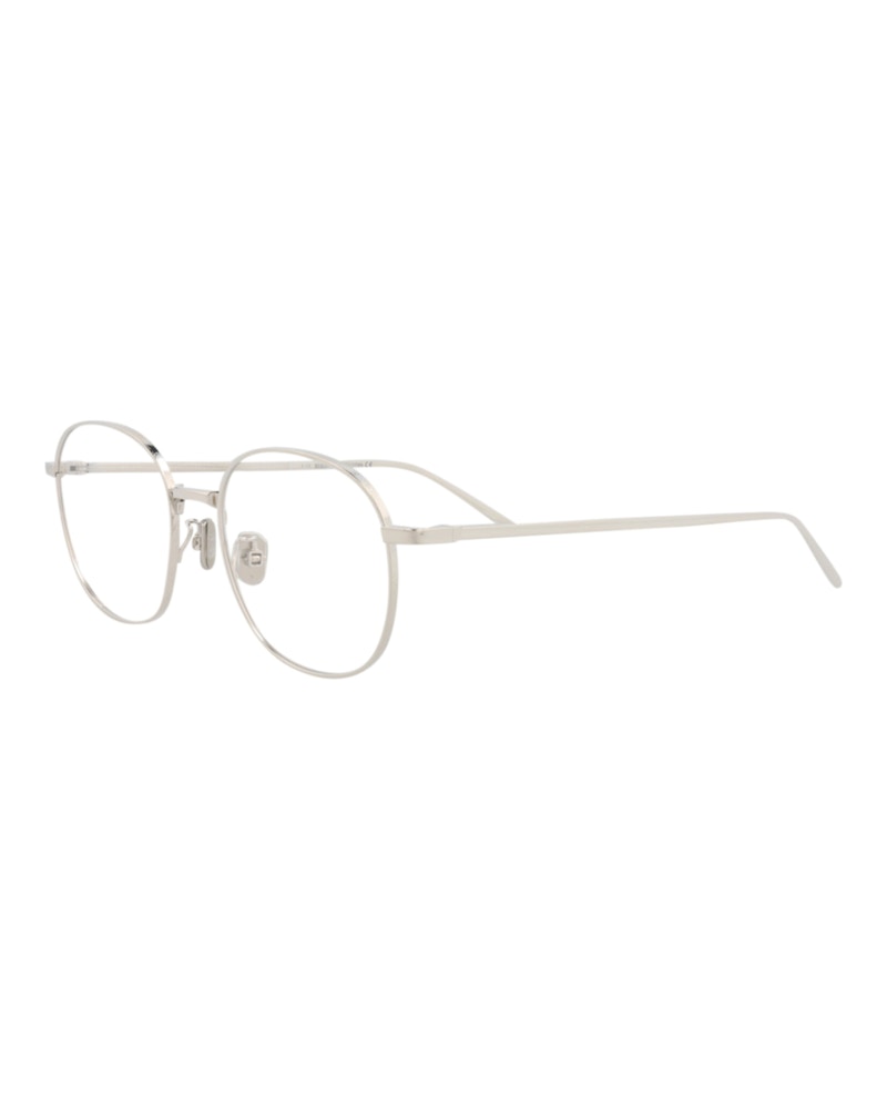 Berluti Round-Frame Titanium Optical Frames Palladium Palladium Transparent (BL50011U-52-016)