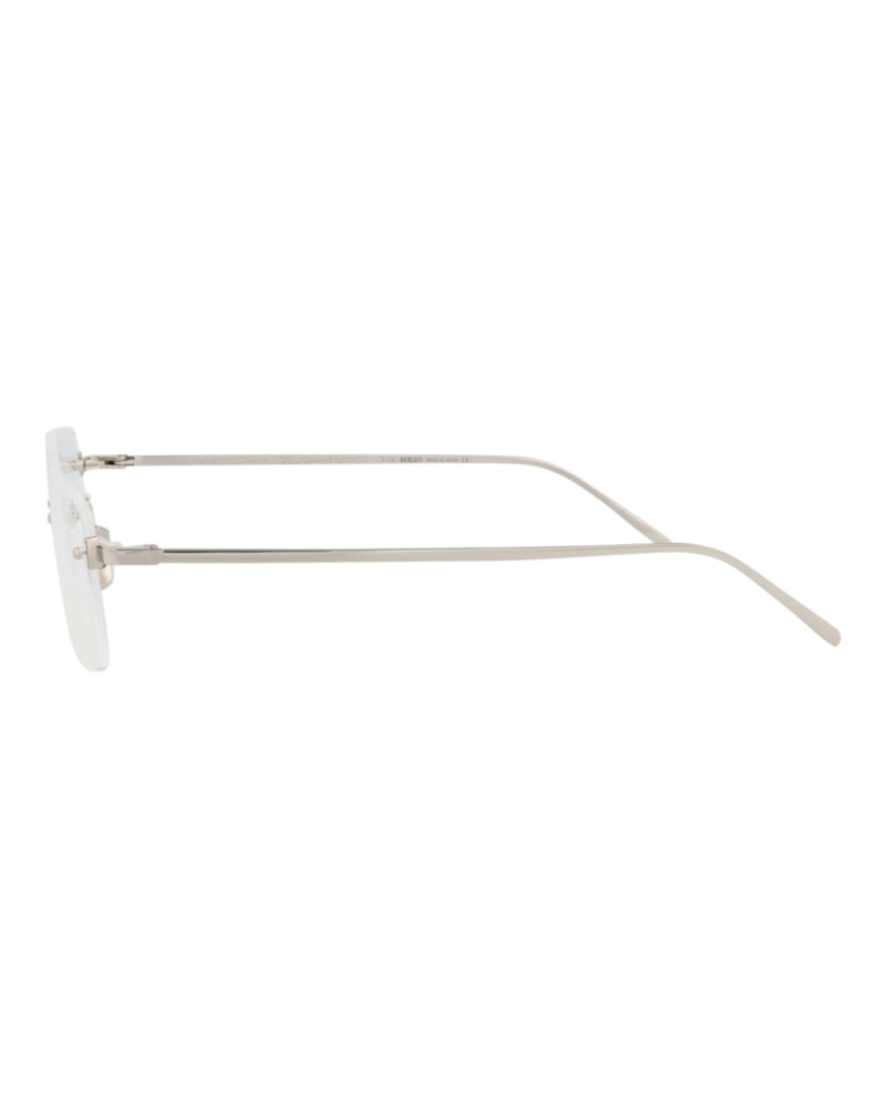 Berluti Square-Frame Titanium Optical Frames Palladium Palladium Transparent (BL50009U-58-016)