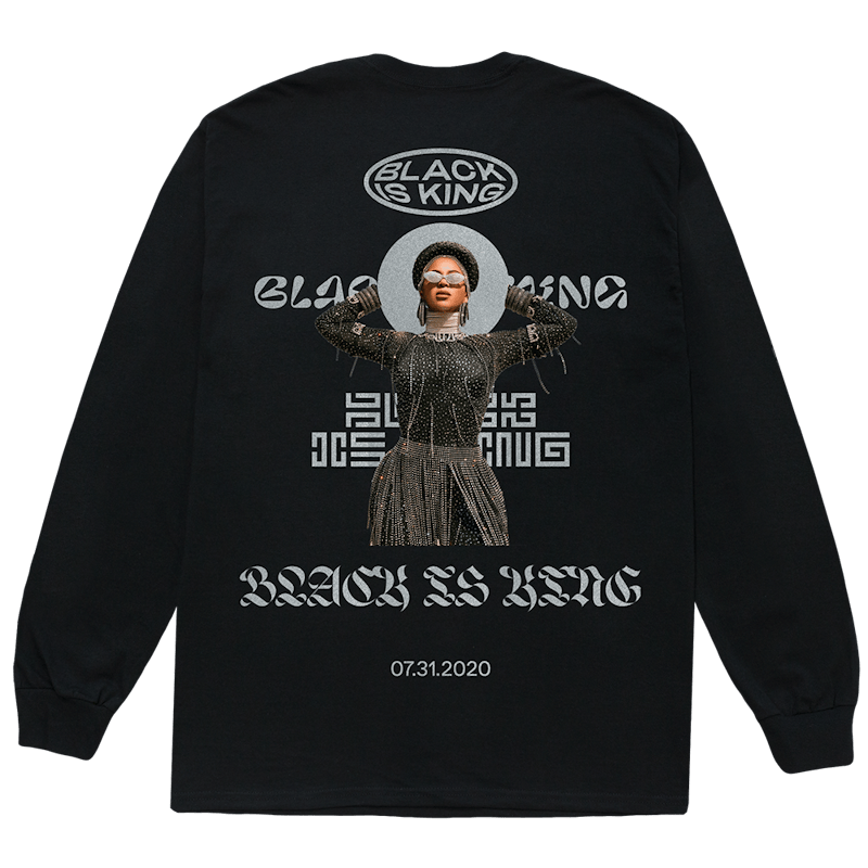 Beyonce BIK Silver Longsleeve Tee Black