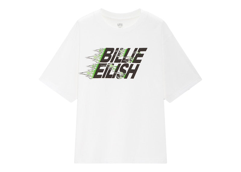 Billie Eilish Flames T-Shirt (Asia Womens Sizing) White