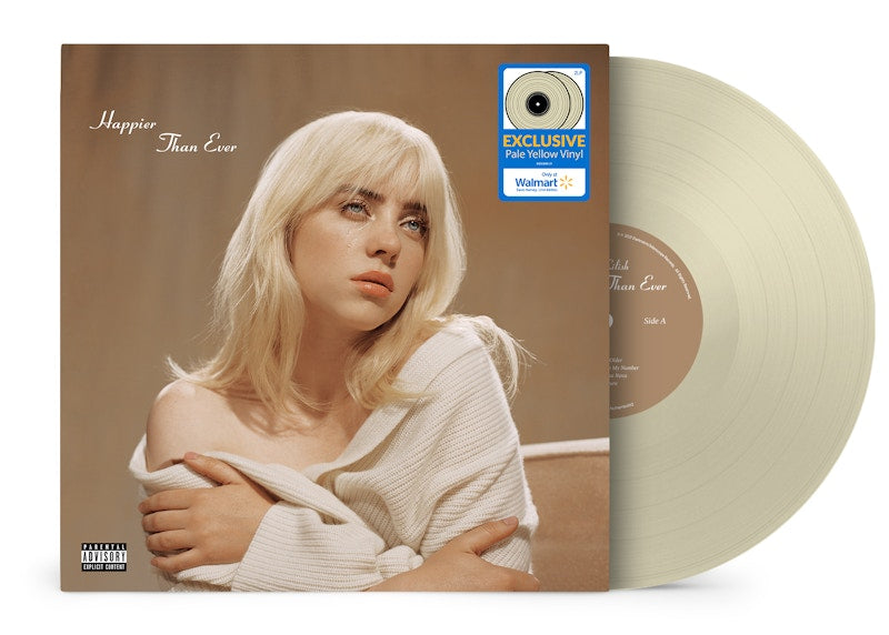 Billie Eilish Happier Than Ever Walmart Exclusive LP Vinyl Pale Yellow
