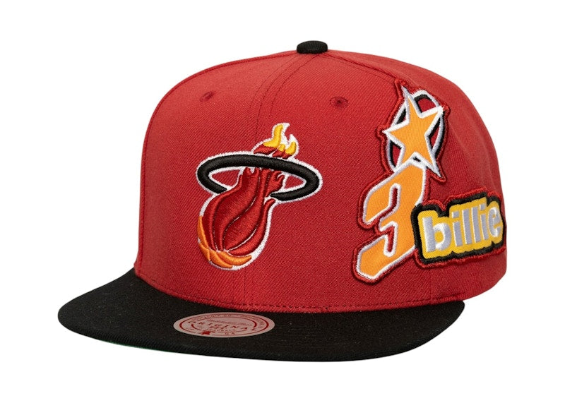 Billie Eilish x Mitchell & Ness Miami Heat NBA B.E. Patch Snapback Red