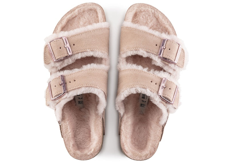 Birkenstock Arizona Shearling Suede Light Rose