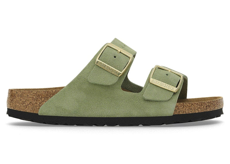 Birkenstock Arizona Soft Footbed Suede Leather Green Tea