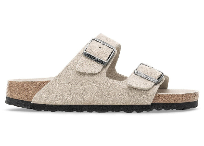 Birkenstock Arizona Soft Footbed Suede Leather Oyster Tonal