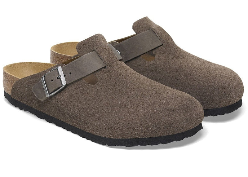 Birkenstock Boston BS Mixed Leather Concrete Grey