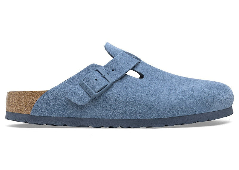 Birkenstock Boston Soft Footbed Suede Elemental Blue