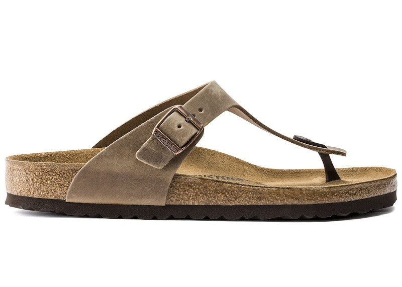 Birkenstock Gizeh Oiled Leather Tobacco Brown