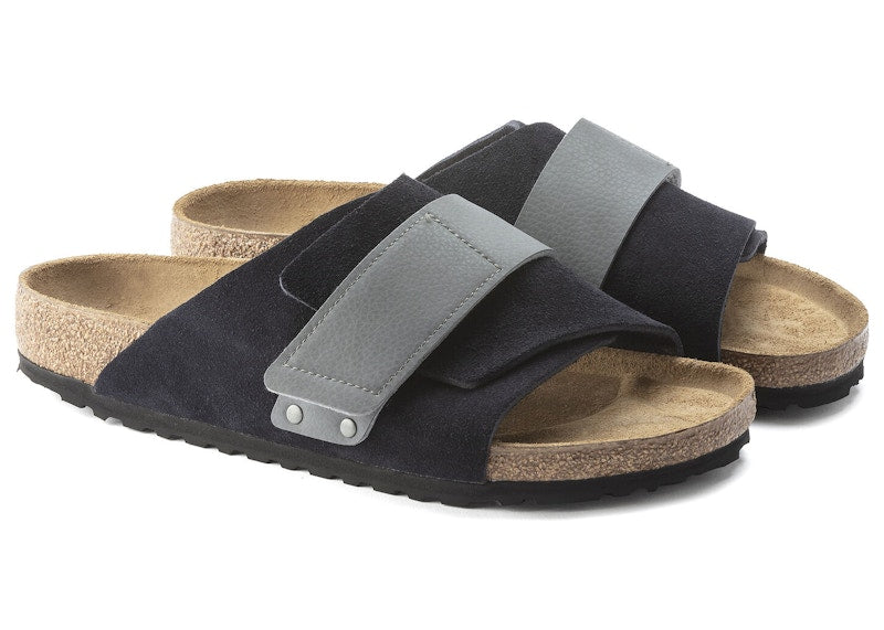 Birkenstock Kyoto Nubuck Suede Midnight Navy Grey