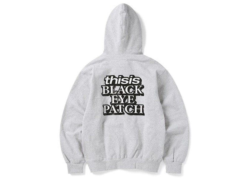 BlackEyePatch x Thisisneverthat OG Logo Hoodie Heather Grey