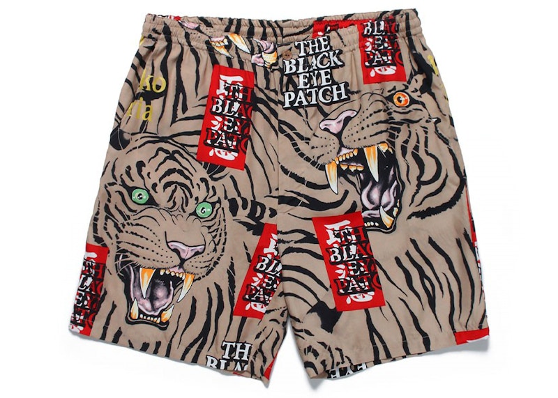 BlackEyePatch x Wacko Maria x Tim Lehi Hawaiian Shorts Tan