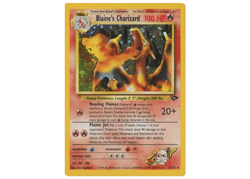 Blaine's Charizard 2000 Pokémon TCG Gym Challenge Holo #2 (Ungraded)