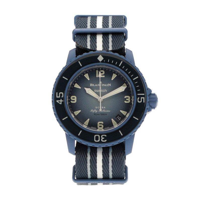 Blancpain x Swatch Scuba Fifty Fathoms Atlantic Ocean SO35A100 Blue SO35A100