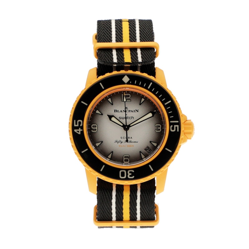 Blancpain x Swatch Scuba Fifty Fathoms Pacific Ocean SO35P100 White SO35P100