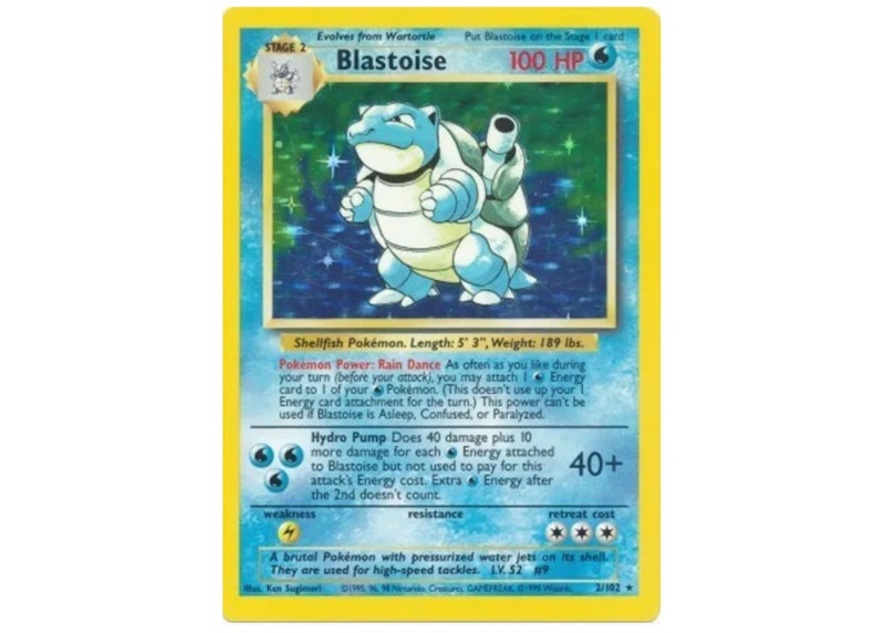 Blastoise 1999 Pokémon TCG Base Set Holo #2 (Ungraded)
