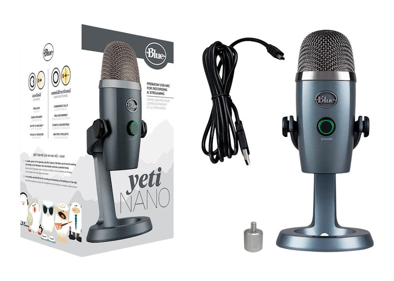 Blue Yeti Nano Premium Wired Multi-Pattern USB Condenser Microphone 988-000088 Shadow Grey