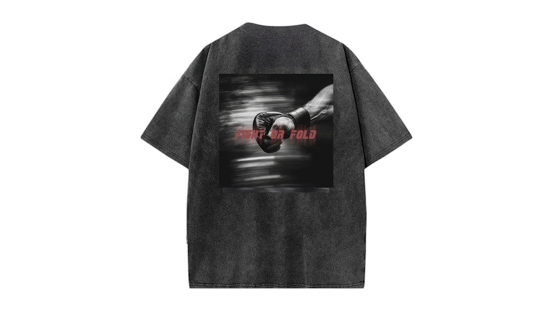 Blvck x UFC Acid Wash Tee Grey
