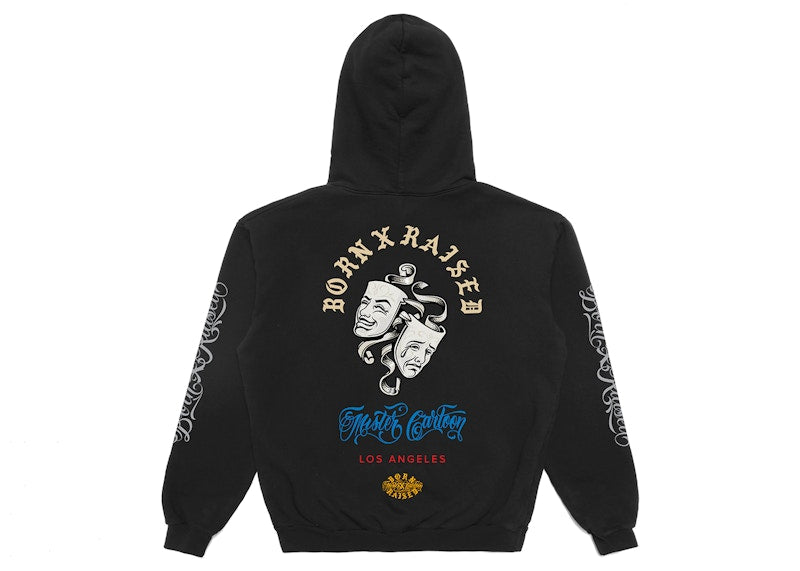 Born X Raised x Mister Cartoon No Llores Hoodie Black