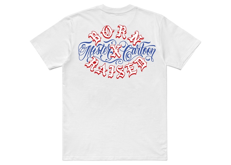Born X Raised x Mister Cartoon Rocker Tee White