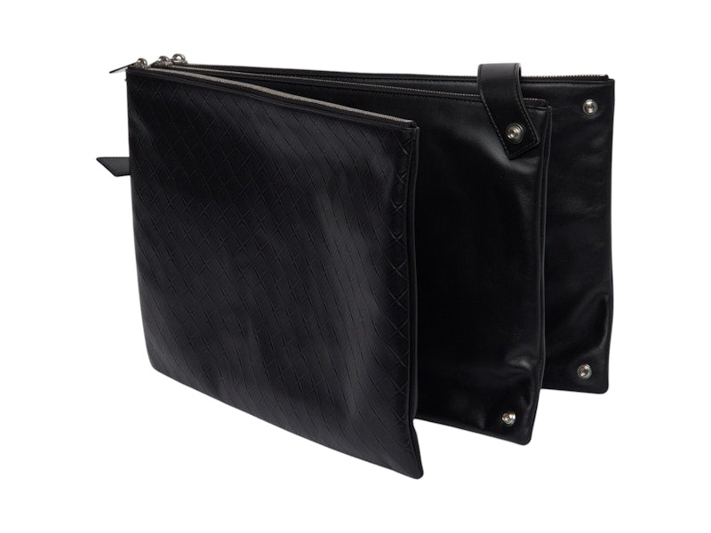 Bottega Veneta 3-Compartment Crossbody Bag Black