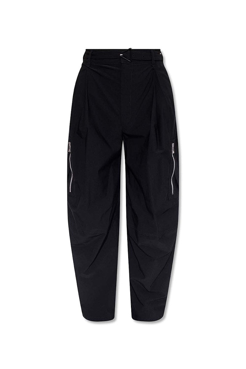 Bottega Veneta Belted Cargo Trousers Black