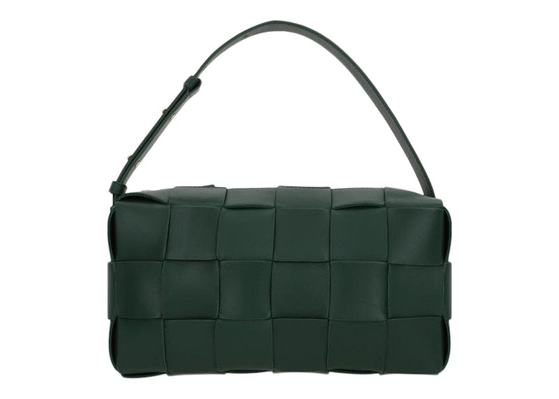 Bottega Veneta Brick Cassette Shoulder Bag Maxi Intrecciato Raintree