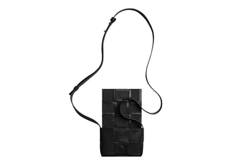 Bottega Veneta Candy Cassette Crossbody Bag Mini Intreccio Black