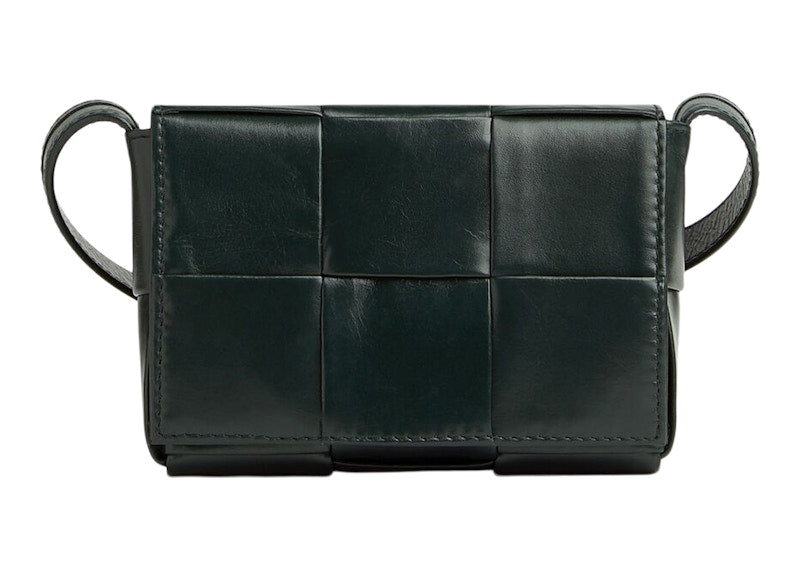 Bottega Veneta Candy Cassette Crossbody Bag Mini Intreccio Inkwell